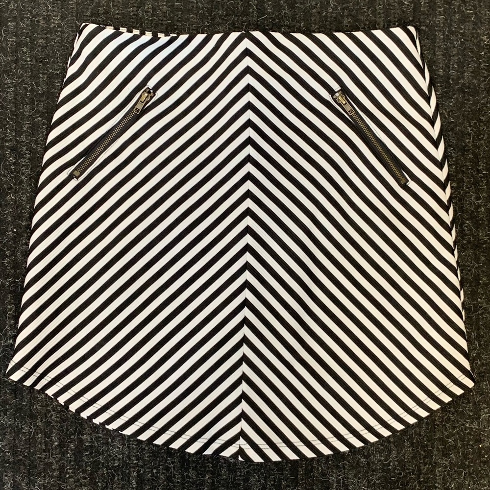 Monteau Striped Fitted Mini Skirt (stretchy)
